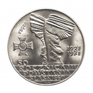 Polsko, Polská lidová republika, 10 zlotých 1971, 50. výročí 3. slezského povstání, vzorek niklu