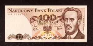 Poľsko, PRL, 100 ZŁOTYCH 17.05.1976, séria AR.