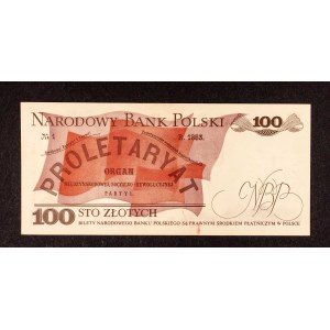 Polska, PRL, 100 ZŁOTYCH 1.06.1982, seria KM.