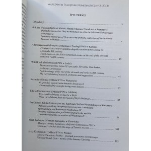 Warszawski Pamiętnik Numizmatyczny 2, Varsavia 2013.
