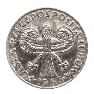 Polsko, PRL, 10 zlotých 1966, malý Zikmundův sloup