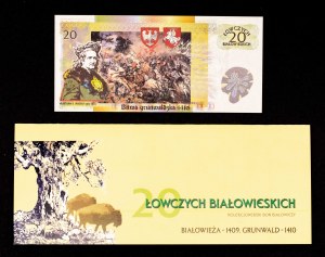 Poland since 1989, Białowieża, 20 Białowieża Hunters, Battle of Grunwald, 17.04.2010 - collector's bill.