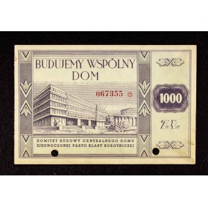PRL, Cegiełka Dom Partii na 1000 zł.
