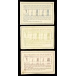 Republic of Poland, National Loan for the Development of the Armed Forces, set of 3 bonds, Warsaw 1.10.1951.