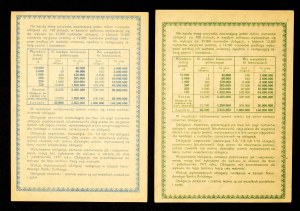 Republic of Poland, National Loan for the Development of Poland's Forces, set of 2 bonds, Warsaw 1.10.1951.