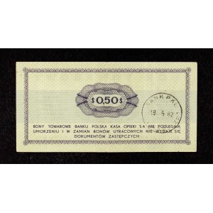 PRL, Pewex, Bon Towarowy, 50 centów 1.07.1969, seria GC.