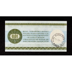 PRL, Pewex, Bon Towarowy, 1 cent 1.10.1979, seria HL.