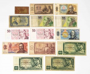 Czech Republic, Slovakia, Czechoslovakia, set of 14 banknotes.