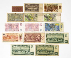 Czech Republic, Slovakia, Czechoslovakia, set of 14 banknotes.