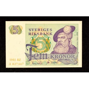 Szwecja 5 koron 1981.