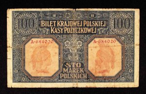 General Government of Warsaw, 100 Polish marks 9.12.1916, jeneral, Series A.