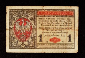 Warsaw General Government, 1 Polish mark 9.12.1916, General, Series B.