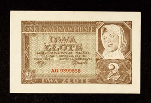 Poland, General Government (1940 - 1941), 2 zloty 1.08.1941, AG series.