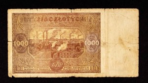Poland, PRL (1944-1989), 1000 ZŁOTYCH 15.01.1946, series A.