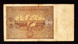 Poland, PRL (1944-1989), 1000 ZŁOTYCH 15.01.1946, series C.