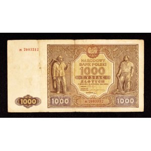 Polska, PRL (1944-1989), 1000 ZŁOTYCH 15.01.1946, seria H.