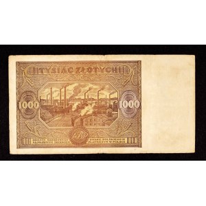 Polska, PRL (1944-1989), 1000 ZŁOTYCH 15.01.1946, seria H.