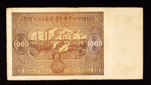 Poland, PRL (1944-1989), 1000 ZŁOTYCH 15.01.1946, H series.