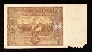 Poland, PRL (1944-1989), 1000 ZŁOTYCH 15.01.1946, N series.