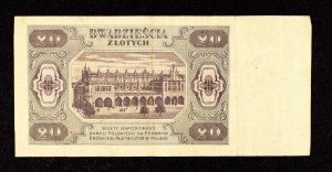 Poland, PRL (1944 - 1989), 20 ZŁOTYCH 1.07.1948, HU series.