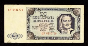 Poland, PRL (1944 - 1989), 20 ZŁOTYCH 1.07.1948, GF series.