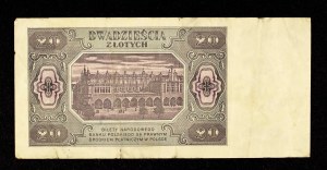 Poland, PRL (1944 - 1989), 20 ZŁOTYCH 1.07.1948, GF series.