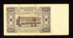 Poland, PRL (1944 - 1989), 20 ZŁOTYCH 1.07.1948, HI series.