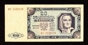 Poland, PRL (1944 - 1989), 20 ZŁOTCH 1.07.1948, KC series.