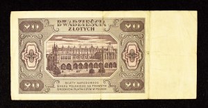 Poland, PRL (1944 - 1989), 20 ZŁOTYCH 1.07.1948, KD series.