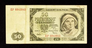 Poland, PRL (1944 - 1989), 50 ZŁOTYCH 1.07.1948, EP series.