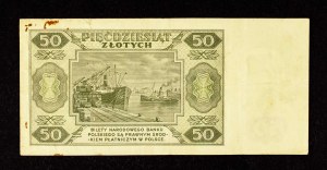 Poland, PRL (1944 - 1989), 50 ZŁOTYCH 1.07.1948, EP series.