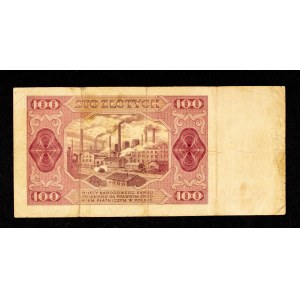 Polska, PRL (1944 - 1989), 100 ZŁOTYCH 1.07.1948, seria FT.