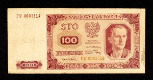 Poland, PRL (1944 - 1989), 100 ZŁOTYCH 1.07.1948, FU series.
