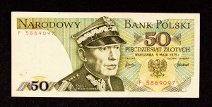 Poland, People's Republic of Poland (1944-1989), 50 ZŁOTCH 9.05.1975, series F.