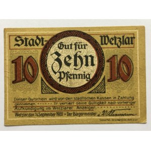 Niemcy, zestaw dwóch bonów 1920.