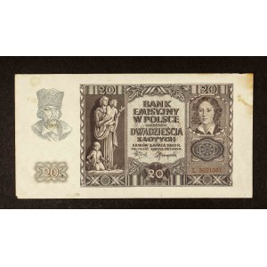 Polska, Generalna Gubernia, 20 złotych 1.03.1940, seria L.