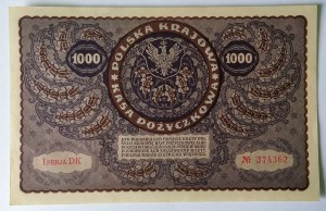Poland, Second Republic (1918-1939), 1000 Polish marks 23.08.1919, I Serja DK.