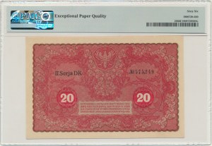 Poland, Second Republic (1918-1939), 20 marks 1919, II Serja DK, PMG 66 EPQ