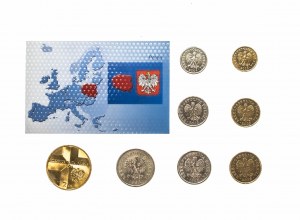 Poland, the Republic since 1989, denomination set of circulation coins 1992-2005 in blister pack
