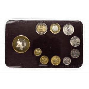 Polska, Rzeczpospolita od 1989 roku, zestaw nominałowy monet obiegowych 1992-2004 w etui