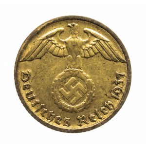 Niemcy, III Rzesza, 10 Reichspfennig 1937 J, Hamburg
