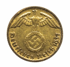 Germany, Third Reich, 10 Reichspfennig 1937 J, Hamburg