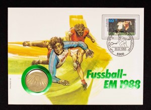 Poland, People's Republic of Poland, Numismatic Envelope - European Football Championship 1988