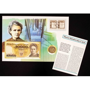 Polska, PRL, Koperta Numizmatyczna - Maria Curie Skłodowska, 1967/8, 1989