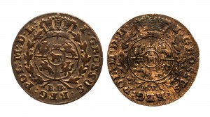 Poland, Stanislaw August Poniatowski, set of 2 x pennies 1787 and 1794, Warsaw.