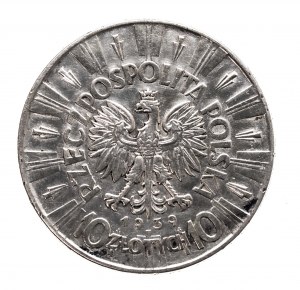 Poland, Second Republic, 10 zloty 1939, Pilsudski, Warsaw.