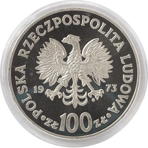 Polska, PRL, 100 złotych 1973 Mikołaj Kopernik, próba, srebro