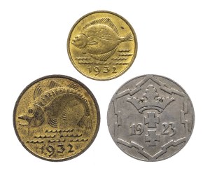 Free City of Gdansk, set of 3 coins