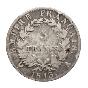 Francja, Napoleon Bonaparte, 5 franków 1813 A, Paryż
