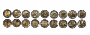 Poland, Republic of Poland since 1989, set of 18 commemorative coins, 5 gold.